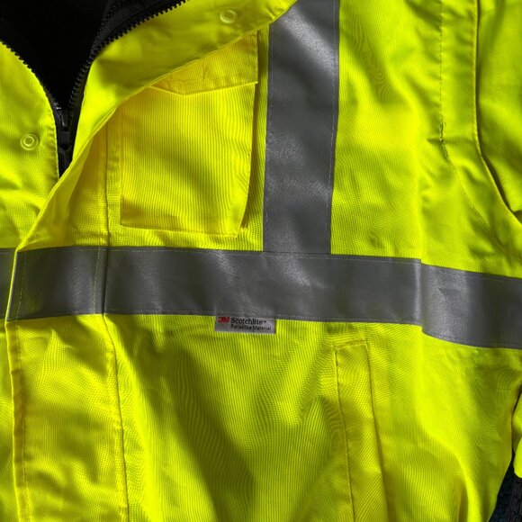 OccuNomix LUX-TJBJ Type R Class 3 Premium 4-In-1 Bomber Jacket - Yellow/Lime - Picture 9 of 14